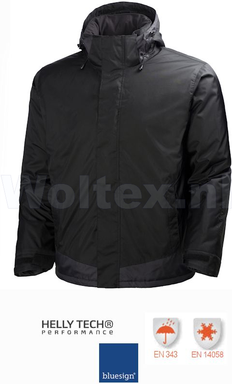 Helly Hansen Jassen Leknes 71313 Waterdicht- ademend zwart-antracietgrijs(999)